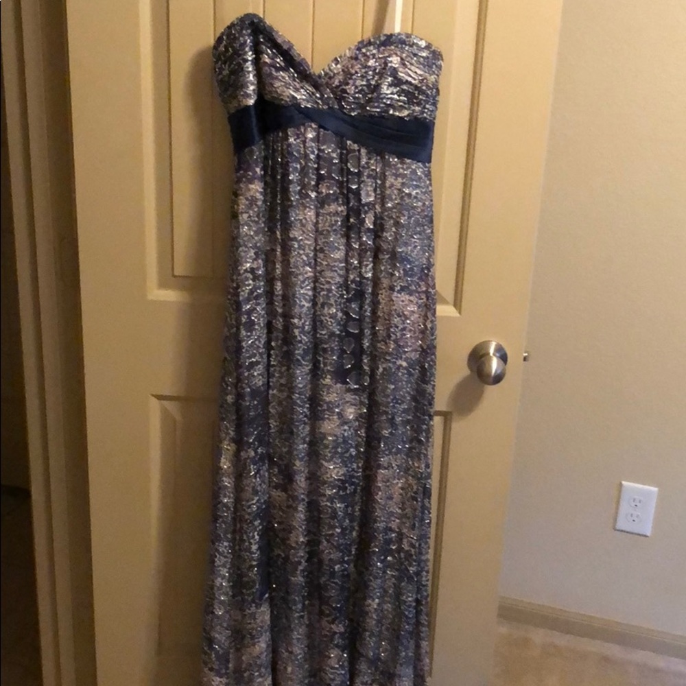 Blue print gown